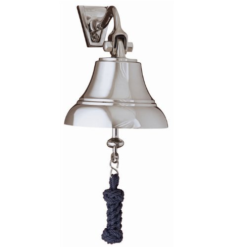 5" Nickel Bell w/Navy Blue Lanyard