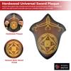 MedievalDepot Hardwood Universal Sword Plaque  Wall Mount Display for Decorative and Collectible Swords, Includes Mounting Hardware view 3