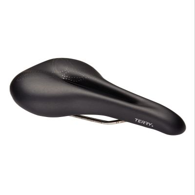 Terry Bike Saddle Womens Butterfly Ti Gel Saddle - Bicycle Seat for Women - Flexible & Comfortable - Leather Cover - Black,