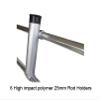 Oceansouth 'Clamp-on' Fishing Rack, Boat Rod Rack, Rocket Launcher Fishing Slingshot Pole Holder Rod Holders Rack Boat Bimini top Hardware Boating Safety Equipment Pontoon Jon bass view 3