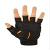 Bionic Glove Men's Cross-Training Fingerless Gloves w/ Natural Fit Technology, Gray/Orange (PAIR), Large view 2