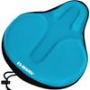 DAWAY C6 Large Comfortable Bike Seat Cushion - Extra Soft Bicycle Saddle Cover, Thick Memory Foam & Gel Padded, Comfort Cycling Pad, Fit for Peloton, Stationary Exercise, Mountain, Road Bikes, Blue view 1