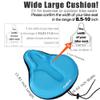 DAWAY C6 Large Comfortable Bike Seat Cushion - Extra Soft Bicycle Saddle Cover, Thick Memory Foam & Gel Padded, Comfort Cycling Pad, Fit for Peloton, Stationary Exercise, Mountain, Road Bikes, Blue view 2