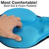 DAWAY C6 Large Comfortable Bike Seat Cushion - Extra Soft Bicycle Saddle Cover, Thick Memory Foam & Gel Padded, Comfort Cycling Pad, Fit for Peloton, Stationary Exercise, Mountain, Road Bikes, Blue view 3