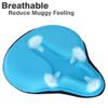 DAWAY C6 Large Comfortable Bike Seat Cushion - Extra Soft Bicycle Saddle Cover, Thick Memory Foam & Gel Padded, Comfort Cycling Pad, Fit for Peloton, Stationary Exercise, Mountain, Road Bikes, Blue view 4