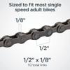 Schwinn Bike Chain, 1/2" X 1/8" Basic Chain Replacement, 112 Total Links, Single Speed, for Non-Derailleur Bikes, BMX, Cruisers and Race, Fits Most Adult Bicycles view 3