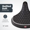 Schwinn Comfort Bike Seat for Men and Women, Quilted Soft Padding Bicycle Seat, Replacement Saddle Fits All Adult Bikes with Standard Seatpost, Wide Springer, Black view 2