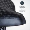 Schwinn Comfort Bike Seat for Men and Women, Quilted Soft Padding Bicycle Seat, Replacement Saddle Fits All Adult Bikes with Standard Seatpost, Wide Springer, Black view 3