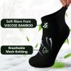 +MD 6 Pairs Ankle Socks for Women and Men, Bamboo Viscose Smell Control Cushioned Sole Casual Athletic Socks, 6Black13-15 view 4