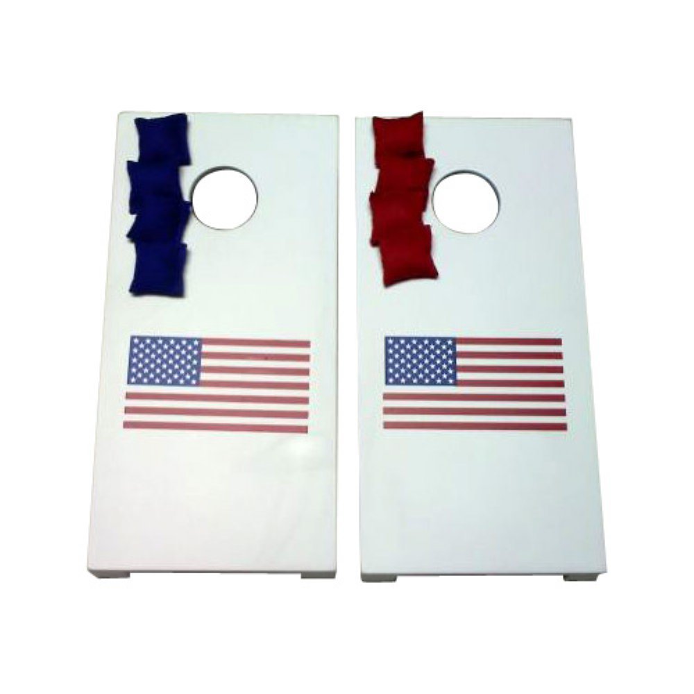 AJJ Cornhole 117 USA Flag Tabletop Cornhole Set