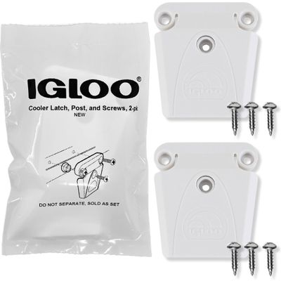 Igloo Cooler Plastic Latch with Single-Screw Post and Screws (2-Pack) - Made in The USA - Contains UV Inhibitors
