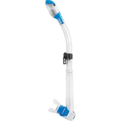 Cressi Supernova Dry Dry Snorkels, Clear/Blue