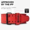 PowerLifting Belt - 10mm Double Prong - 4-inch Wide - Heavy Duty for Extreme Weight Lifting Belt (Red, Large) view 3