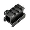 Sniper Medium Profile Riser Mount with 3 Slots, Quick Release, Hard Anodized, Black, Picatinny view 1