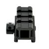 Sniper Medium Profile Riser Mount with 3 Slots, Quick Release, Hard Anodized, Black, Picatinny view 3