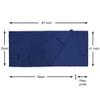 Browint Sleeping Bag Liner with All Around Two-Way Zipper, Travel Sheet with Pillow Pocket, 87"x41" Extra Wide Travel Sleep Sheet for Hotel, Lightweight, Super Soft Silky Fiber Camping Sheet, Multifun view 2