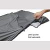 Browint Sleeping Bag Liner with All Around Two-Way Zipper, Travel Sheet with Pillow Pocket, 87"x41" Extra Wide Travel Sleep Sheet for Hotel, Lightweight, Super Soft Silky Fiber Camping Sheet, Multifun view 4