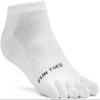 FUN TOES Women's Cotton Toe Socks-Breathable-6 PAIRS Pack-Size 9-11-Lightweight (3 Black/ 3 White) view 3