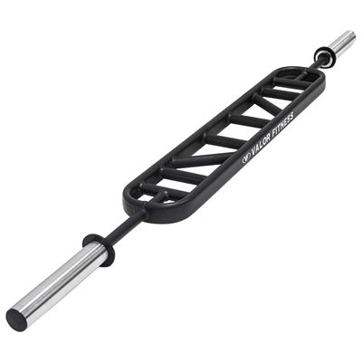 Valor Fitness Multi Grip Barbell for Shoulder Exercises - Swiss Bar for Triceps - Range of Motion - Fits Olympic Weight Plates - Chest Press Lifting Curls