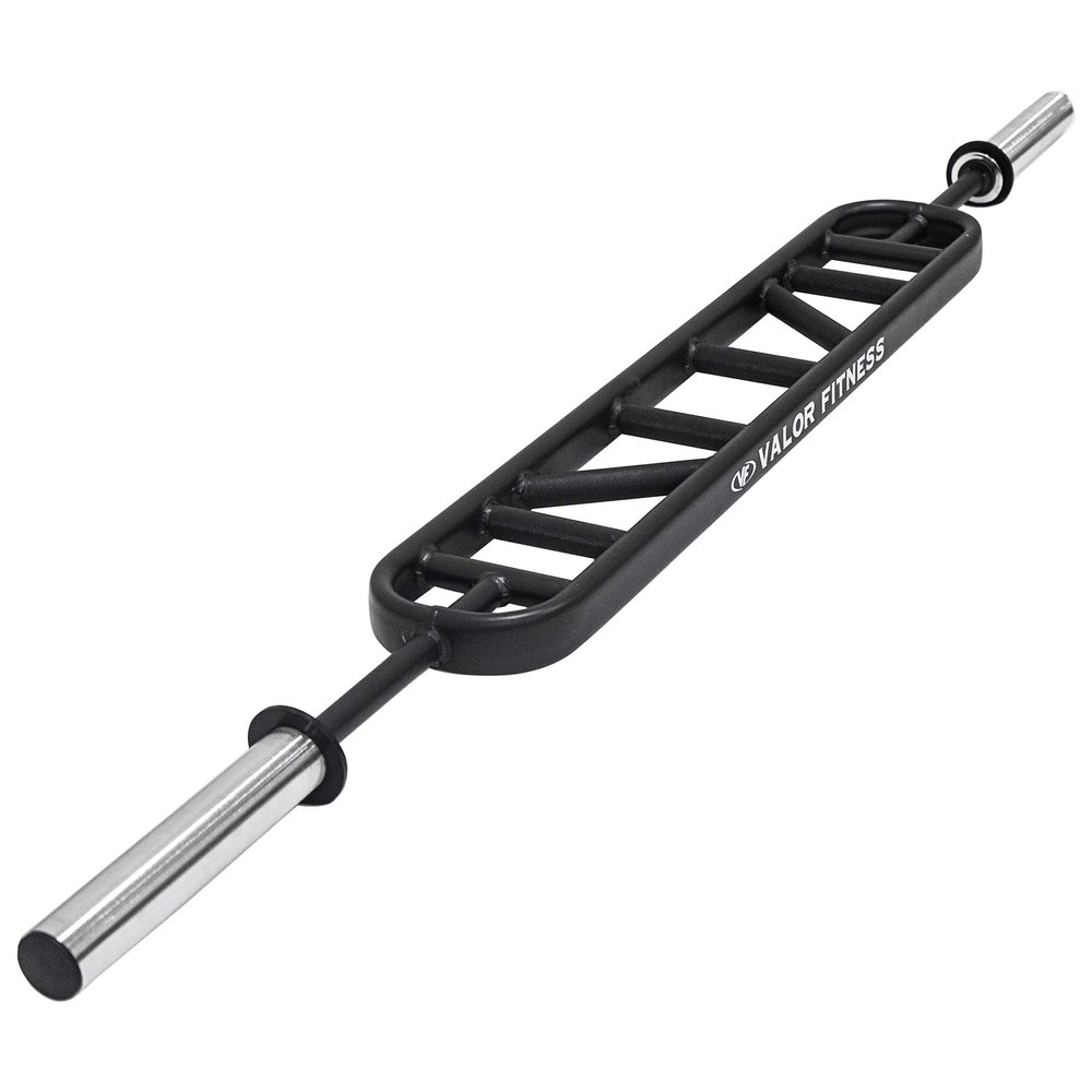 Valor Fitness Multi Grip Barbell for Shoulder Exercises - Swiss Bar for Triceps - Range of Motion - Fits Olympic Weight Plates - Chest Press Lifting Curls