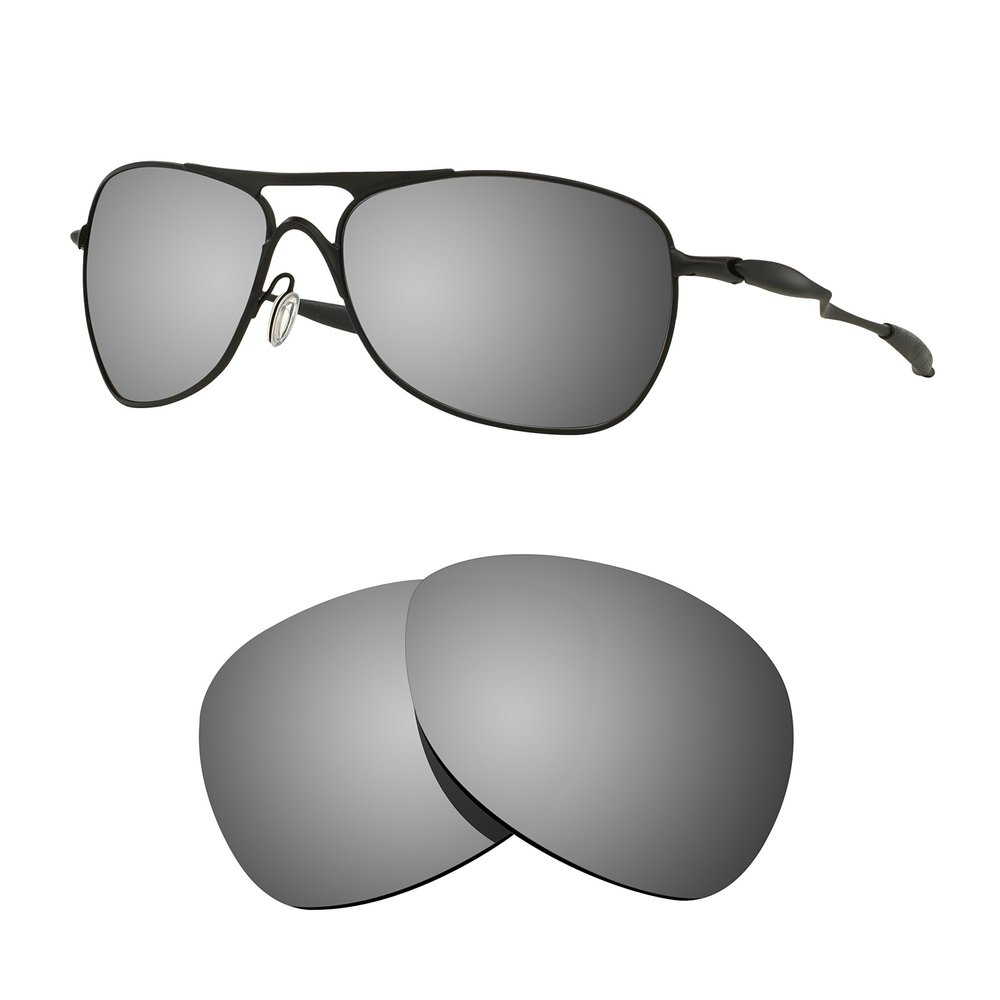 Littlebird4 1.5mm Polarized Replacement Lenses for Oakley Crosshair 2012 Sunglasses OO4060 - Multiple Options (Silver Mirror)