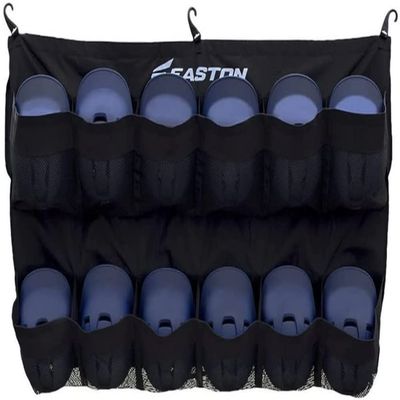 Easton | TEAM HANGING HELMET BAG | Holds 12 Baseball / Softball Helmets | Includes 3 Fence Hooks + Travel Straps