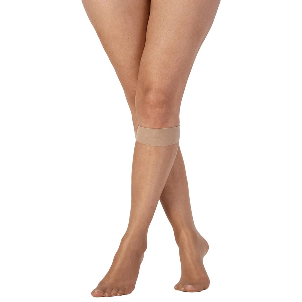 Aristoc Women's 3 Pair 10 Denier Ultra Shine Knee Highs 5-10 Nude