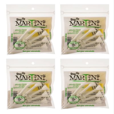 MARTINI 3 1/4" Step-Up Golf Tees - 4 Pack (20 Tees) (White)