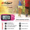 Realalt 3DTriSport Walking 3D Pedometer with Clip & Strap, eBook Included | 30 Days Memory, Accurate Step Counter, Walking Distance Miles/Km, Calorie Counter, Daily Exercise Time Monitor - Magenta view 2