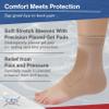 CRS Cross Lace Bite Pad Gel Sleeves. One Pair of Premium Padded Skate Socks to Cushion and Protection the Skate Bite Area for Ice Skating, Hockey, Roller, Skiing, or Boots. (One Size Fits Most) view 2