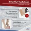 CRS Cross Lace Bite Pad Gel Sleeves. One Pair of Premium Padded Skate Socks to Cushion and Protection the Skate Bite Area for Ice Skating, Hockey, Roller, Skiing, or Boots. (One Size Fits Most) view 3