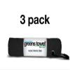 Greens Towel Black 3 Pack Golf Towel Set for Golf Bags with Clip, Plush Microfiber Nap Fabric, 16x16, The Original (Jet Black) view 2