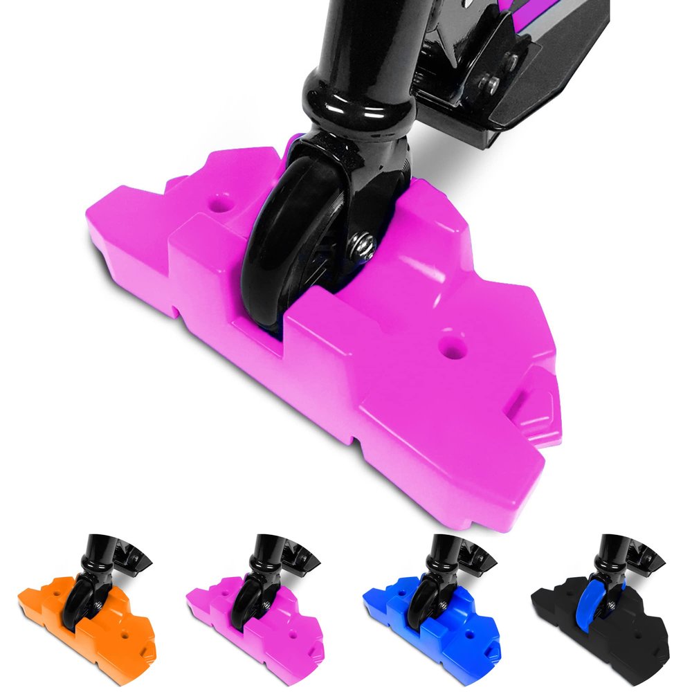 50 Strong Scooter Stand - Fits Most Scooters - Interlocking Offset Extra Stable Base - Pink