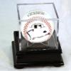 Single Baseball Cube Display Case Stand with 98% UV Ultra Pro Cube Included (Black Finish) view 2