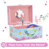 Jewelkeeper Musical Jewelry Box for Girls, Underwater Mermaid Jewelry Boxes, Over The Waves Tune and Spinning Mermaid Doll, Girls Gifts Music Box view 4
