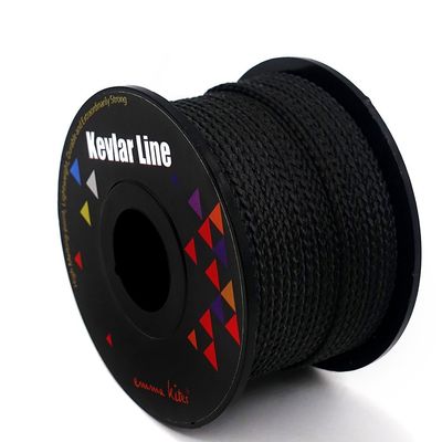 emma kites 100% Black Kevlar Braided Cord 100Ft 100Lb High Strength, Abrasion Flame Resistant, Tough Survival Tactical Cord Model Rocket Paracord Snare Line Fishing Assist Cord