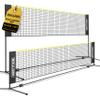 BOULDER Portable Badminton Pickleball Net - Foldable / Extendable Poles for Multiple Sports Heights (UP to 5 ft) - Ideal for Tennis, Pickleball, Soccer Tennis - Easy Setup (Black, 14 FT) view 1