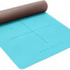 Heathyoga Eco Friendly Non Slip Yoga Mat, Body Alignment System, SGS Certified TPE Material - Textured Non Slip Surface and Optimal Cushioning,72"x 26" Thickness 1/4" view 1