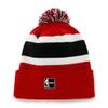 NBA Miami Heat '47 Brand Breakaway Cuff Knit Hat with Pom, One Size, Red view 2