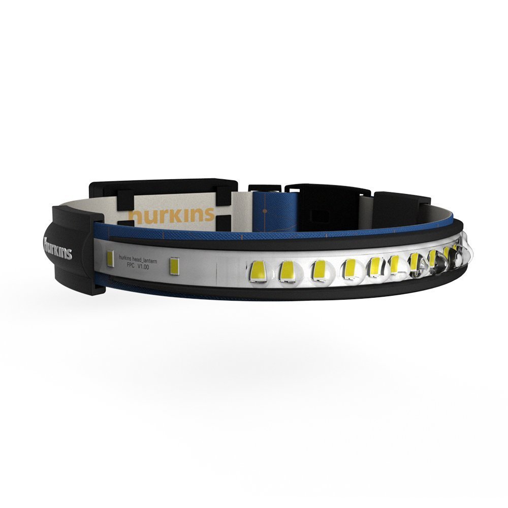 hurkins Orbit 2025 Edition Headlamp  210 Wide Beam + 60 Focus Light, 1020 Lumens, USB-C Rechargeable, IP56 Waterproof, Lightweight LED Headlamp for Camping, Work, Running, Outdoors (Navy)