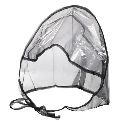 La Mart Women's Rain Bonnet With Full Cut Visor & Netting O/S Black