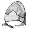 La Mart Women's Rain Bonnet With Full Cut Visor & Netting O/S Black view 1