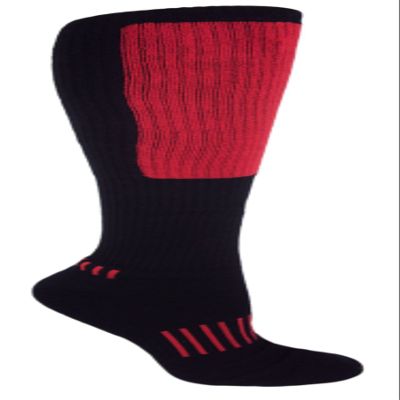 MOXY Socks Black with Red The Deadlift Block Athletic Fitness Knee-High Socks Compression Lifting Socks for Men & Women Shin Protection, Locked-In Fit, and Durable Gym Performance