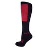 MOXY Socks Black with Red The Deadlift Block Athletic Fitness Knee-High Socks  Compression Lifting Socks for Men & Women  Shin Protection, Locked-In Fit, and Durable Gym Performance view 2