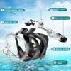 Greatever Full Face Snorkel Mask, Snorkeling Gear for Adults Kids with Latest Dry Top Breathing System and Detachable Camera Mount, Foldable Panoramic View Snorkeling Mask Set, Anti-Fog & Anti-Leak view 2