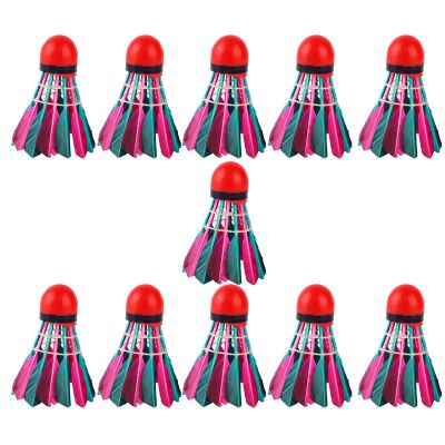 VGEBY 11Pcs Badminton Shuttlecocks, Badminton Balls Badminton Birdies Colorful Shuttlecocks Rainbow Ball Badminton for Sports Training Activities Rainbow Birdies Rainbow