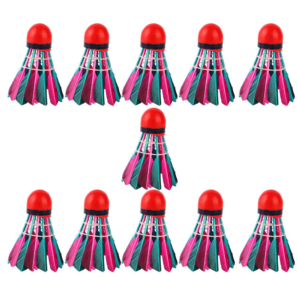 VGEBY 11Pcs Badminton Shuttlecocks, Badminton Balls Badminton Birdies Colorful Shuttlecocks Rainbow Ball Badminton for Sports Training Activities Rainbow Birdies Rainbow