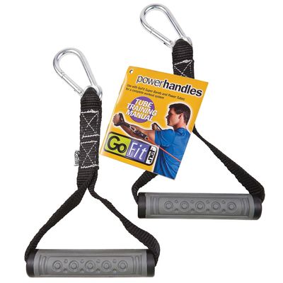 GoFit Extreme Power Handles - One Pair, Handle color may vary, Black/Gray