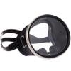 Scuba Choice Spearfishing Free Dive Mask - Classic Rubber with Tempered Glass Lenses | Oval Shape Stainless Steel Frame for Enhanced Visibility & Comfort, Perfect Underwater Adventures - Black view 1