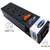 Conntek Power Strip 125V 7-1/2-Inch Housing IEC C14 to U.S 3 Prong Power Strip 3 Outlets with AC Adapter Space, Black view 3
